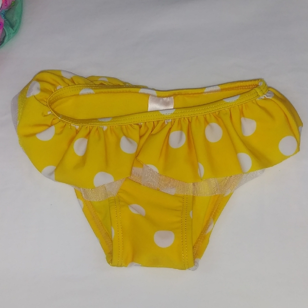 Yellow Polka Dot Kids Swim Bottoms